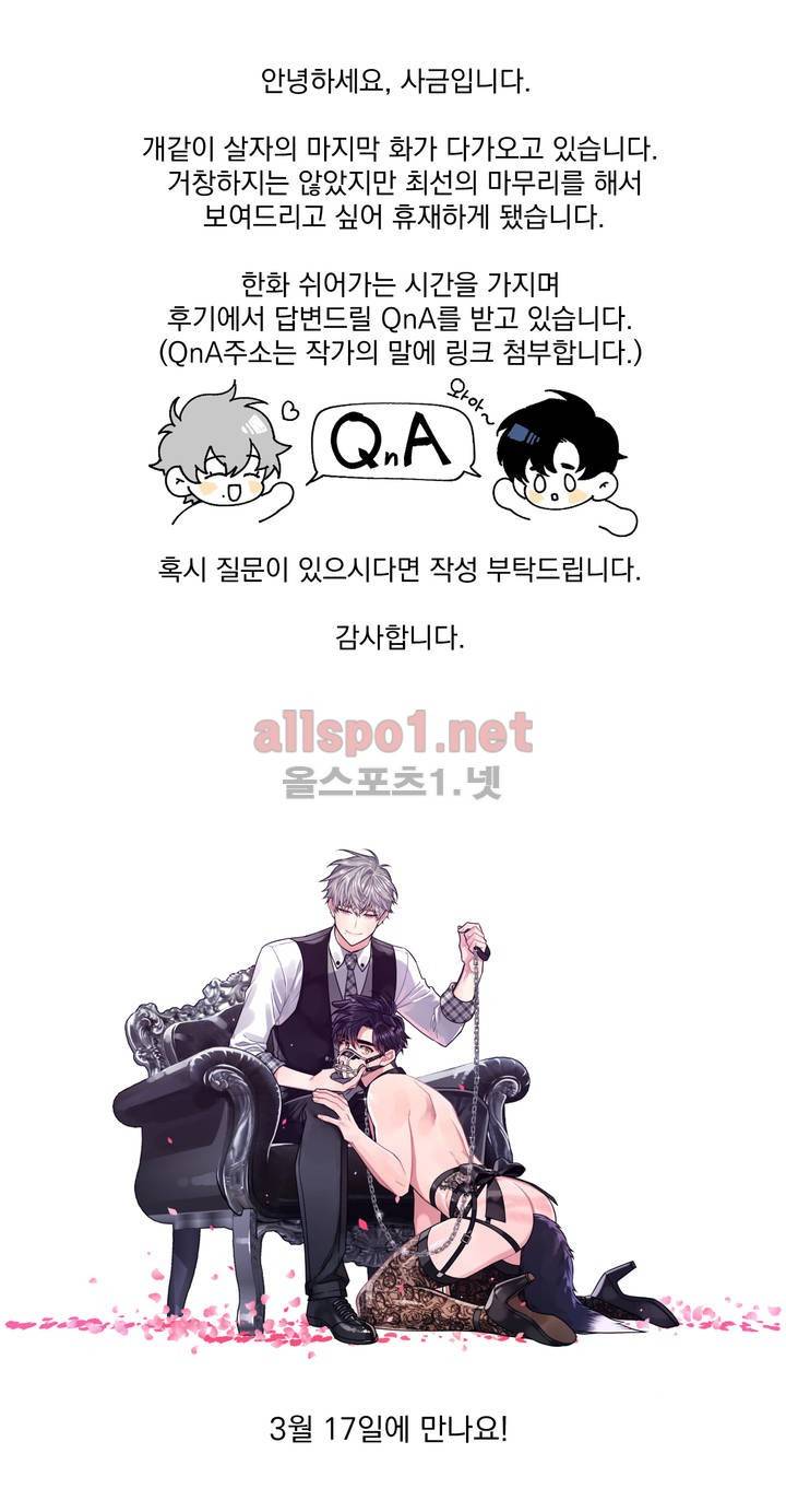 개같이 살자 휴재공지 1