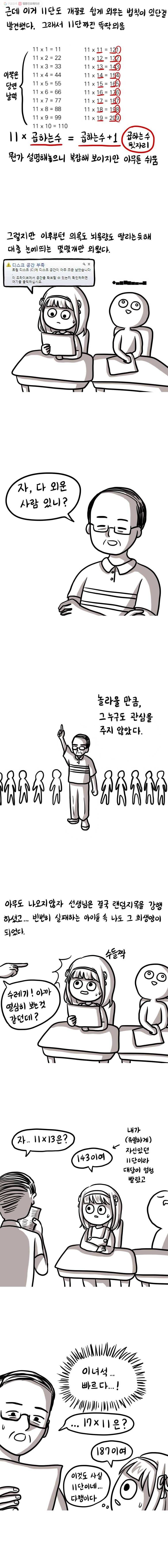 쓰레기 머학생 57화 19단 외웠던 만화 3
