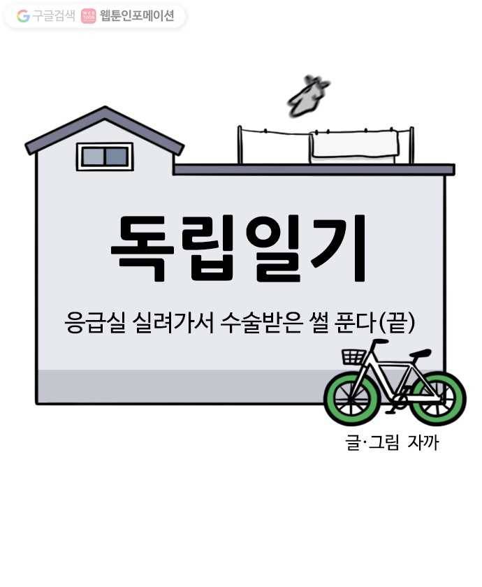 독립일기 50화 응급실 실려가서 수술받은 썰 푼다 (끝) 2