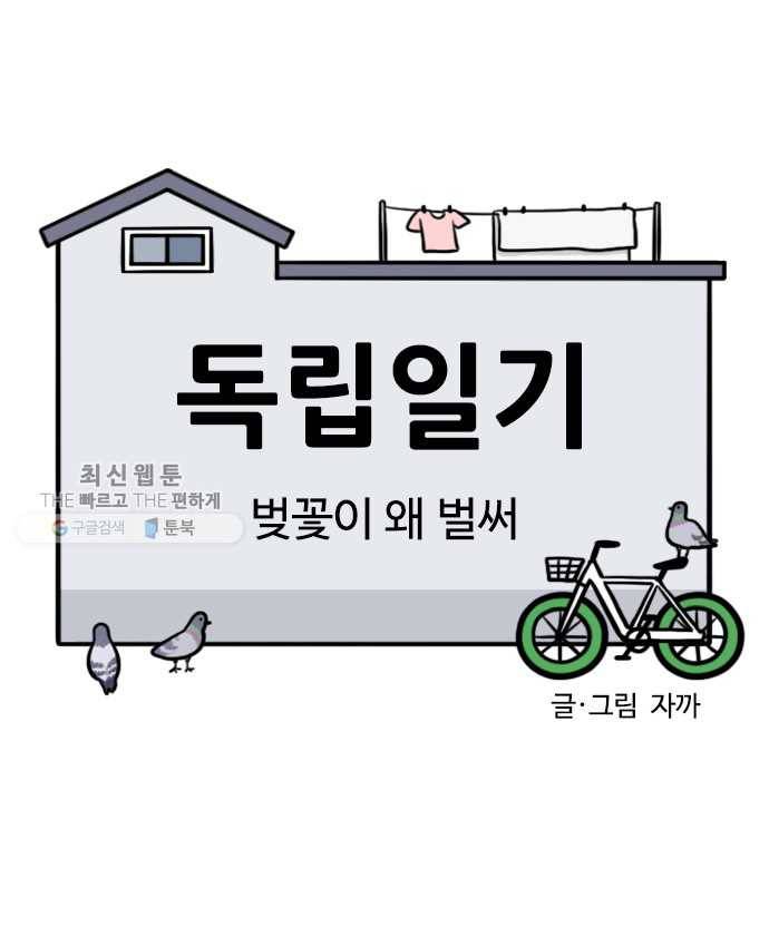 독립일기 83화 벚꽃이 왜 벌써 4