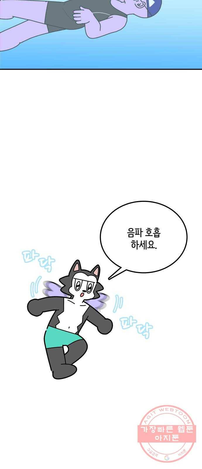 수영만화일기 58화 배영 호흡 11