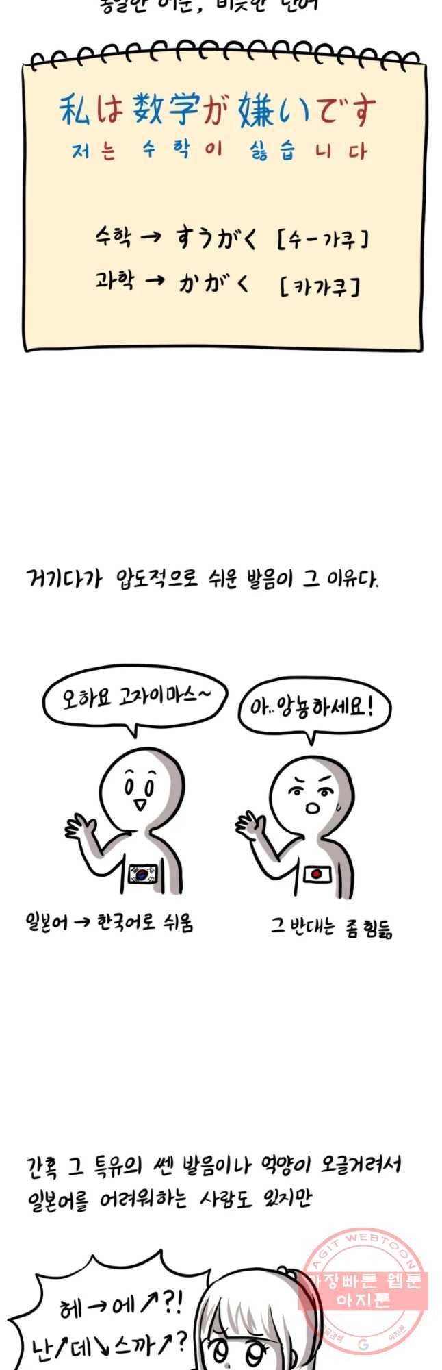 쓰레기 머학생 139화 일본어 공부하는 만화 2