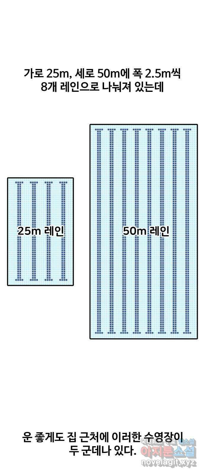수영만화일기 시즌2 56화 50m레인 수영장 3